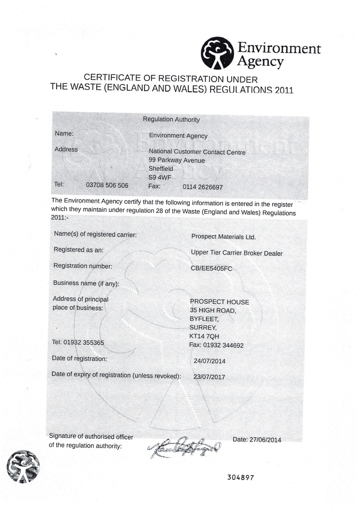 Waste Carrier License